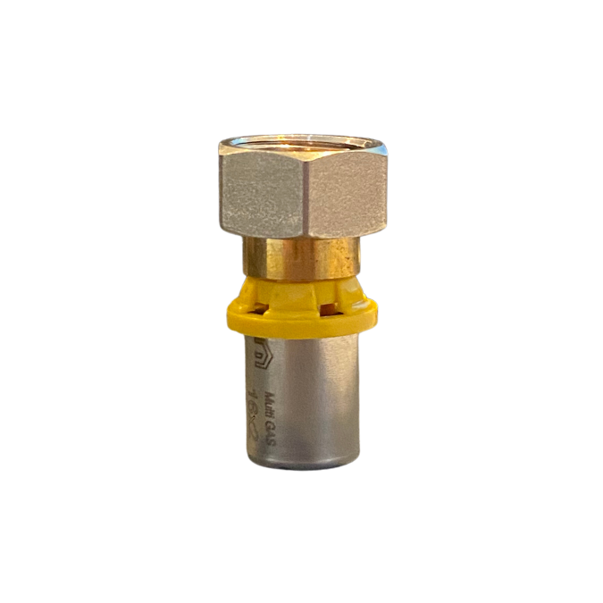 Conector Fixo Fêmea 16mm X 1/2 Multi Gás ( Multicamada ) - EMMETI