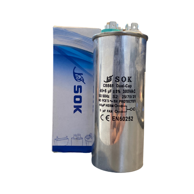 Capacitor Duplo 45+5 380v - Sok