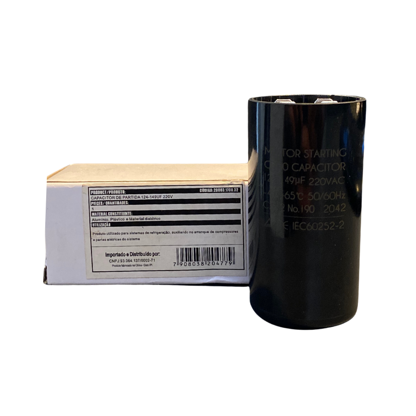 Capacitor Partida 124 - 149 Uf 220VAC - Tipi