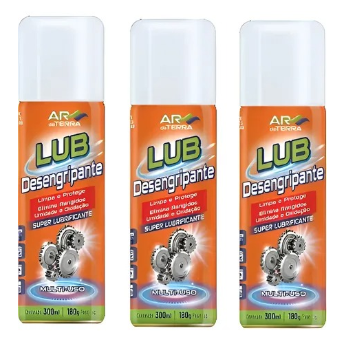 Kit 3 Lubrificante Desengripante 300 Ml - Ar Da Terra