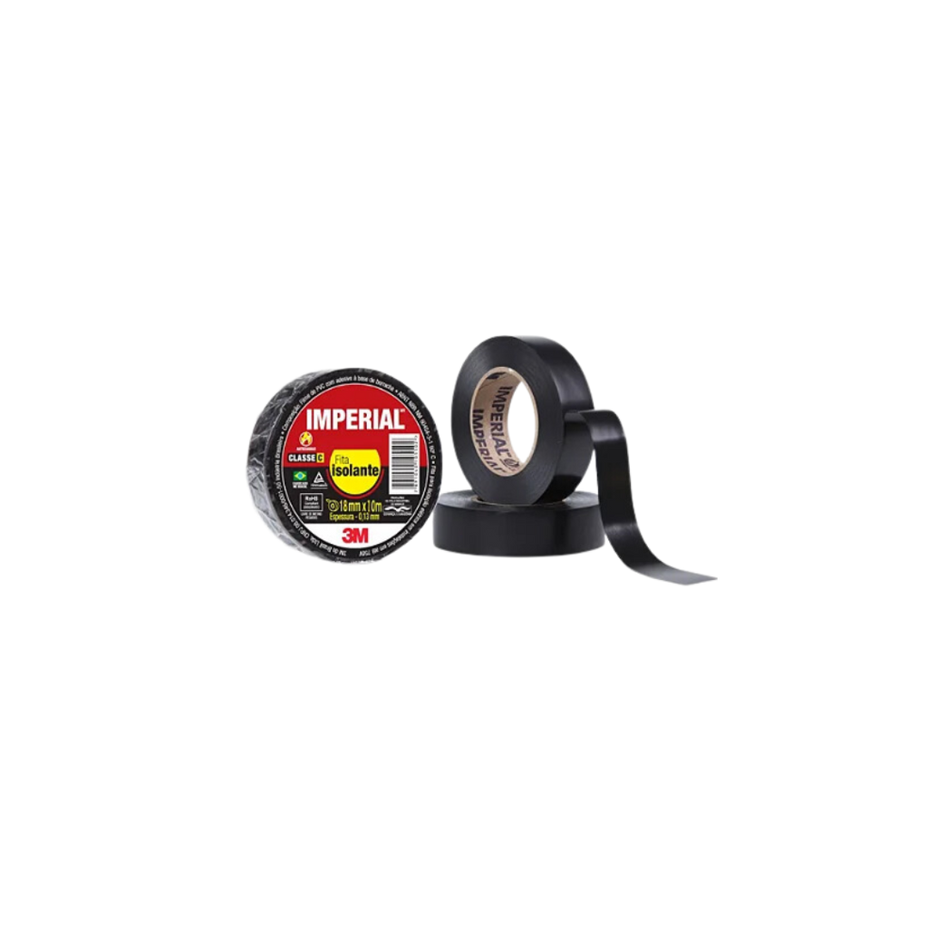 Fita Isolante Preta Imperial 10 Metros - 3M