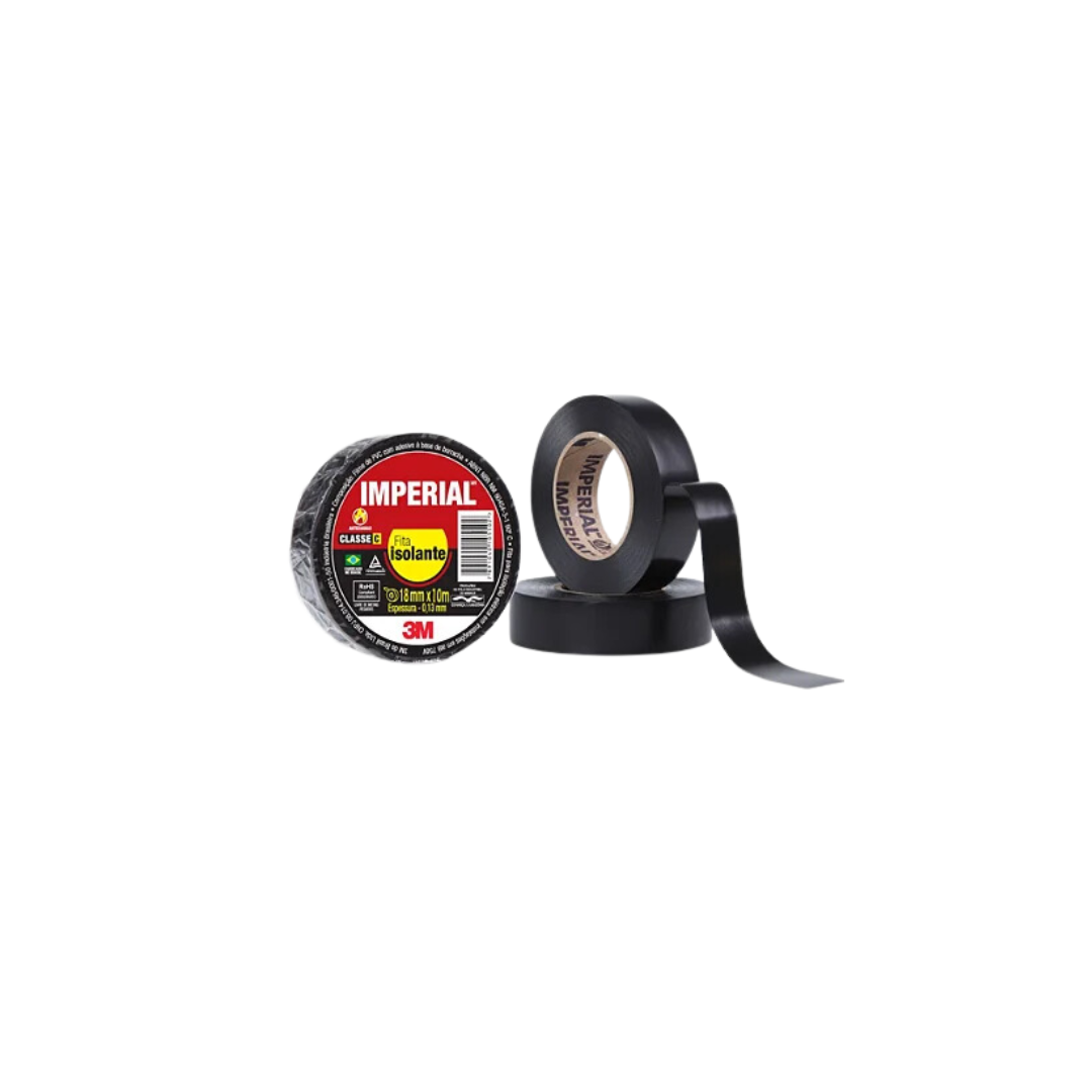 Fita Isolante Preta Imperial 10 Metros - 3M