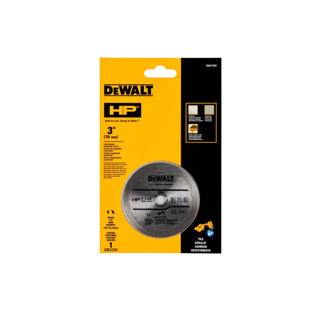 Disco Diamantado liso 3 Pol. x 3/8 Pol. (DW47350) - DeWalt