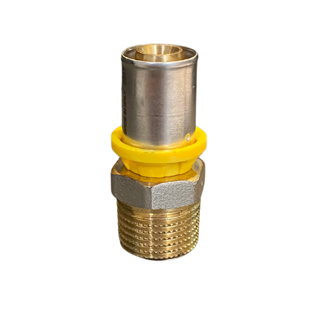 Conector Macho p/ Gás 16mm x 1/2 Prensar (Multicamada) - EMMETI